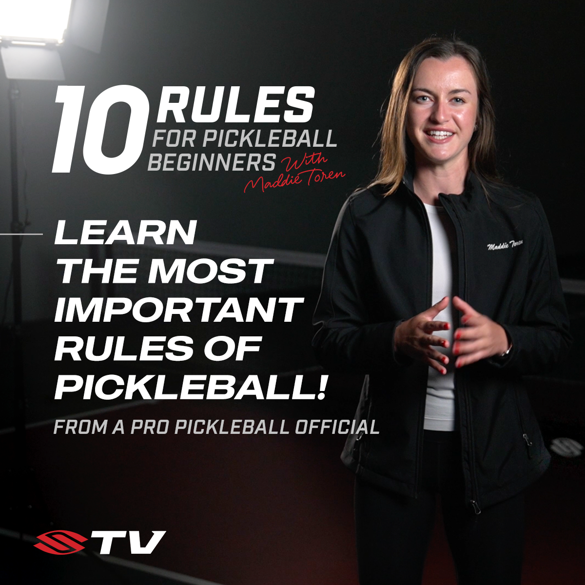 Where to stand as the server and other service rules: Tips for beginners from pickleball official Maddie Toren on SelkirkTV