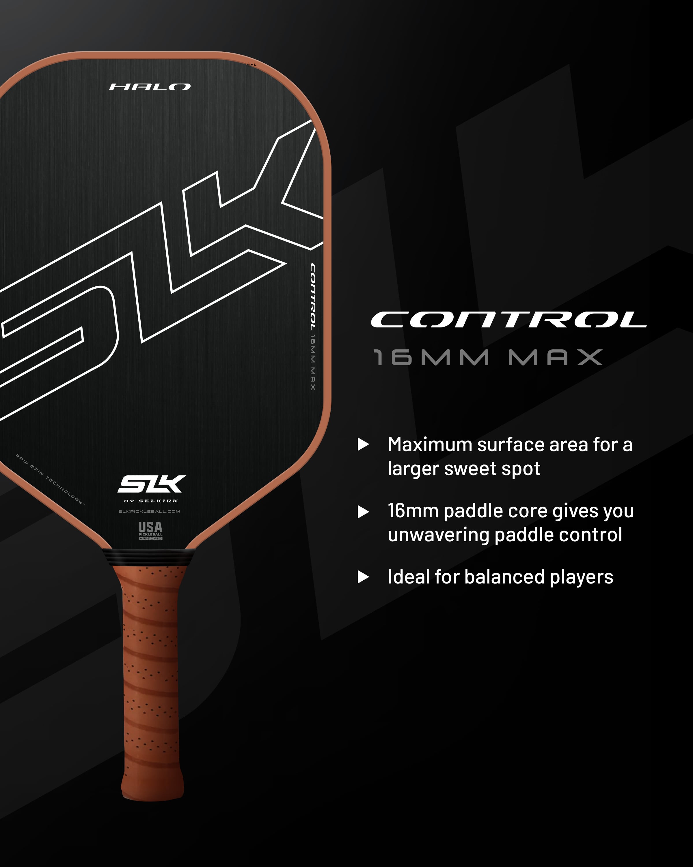 SLK by Selkirk Halo - Max - Pickleball Paddle | Selkirk Sport - We