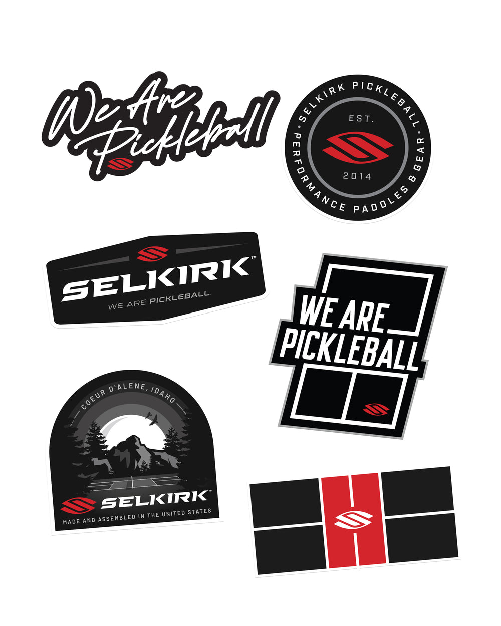 Selkirk Sport Primary Red Stickers