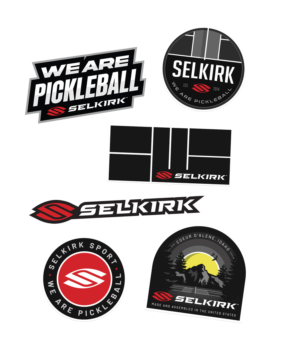 Selkirk Sport Two-Tone Stickers