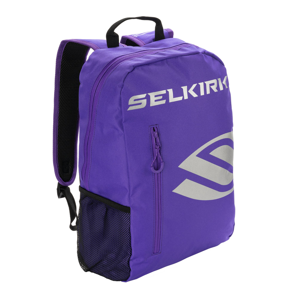 Selkirk Sport Core Line Day Bag Pickleball Backpack in navy, pink, red, purple, blue, black, and green.