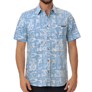 Men’s Offshore Short Sleeve Button Down - Blue / Small