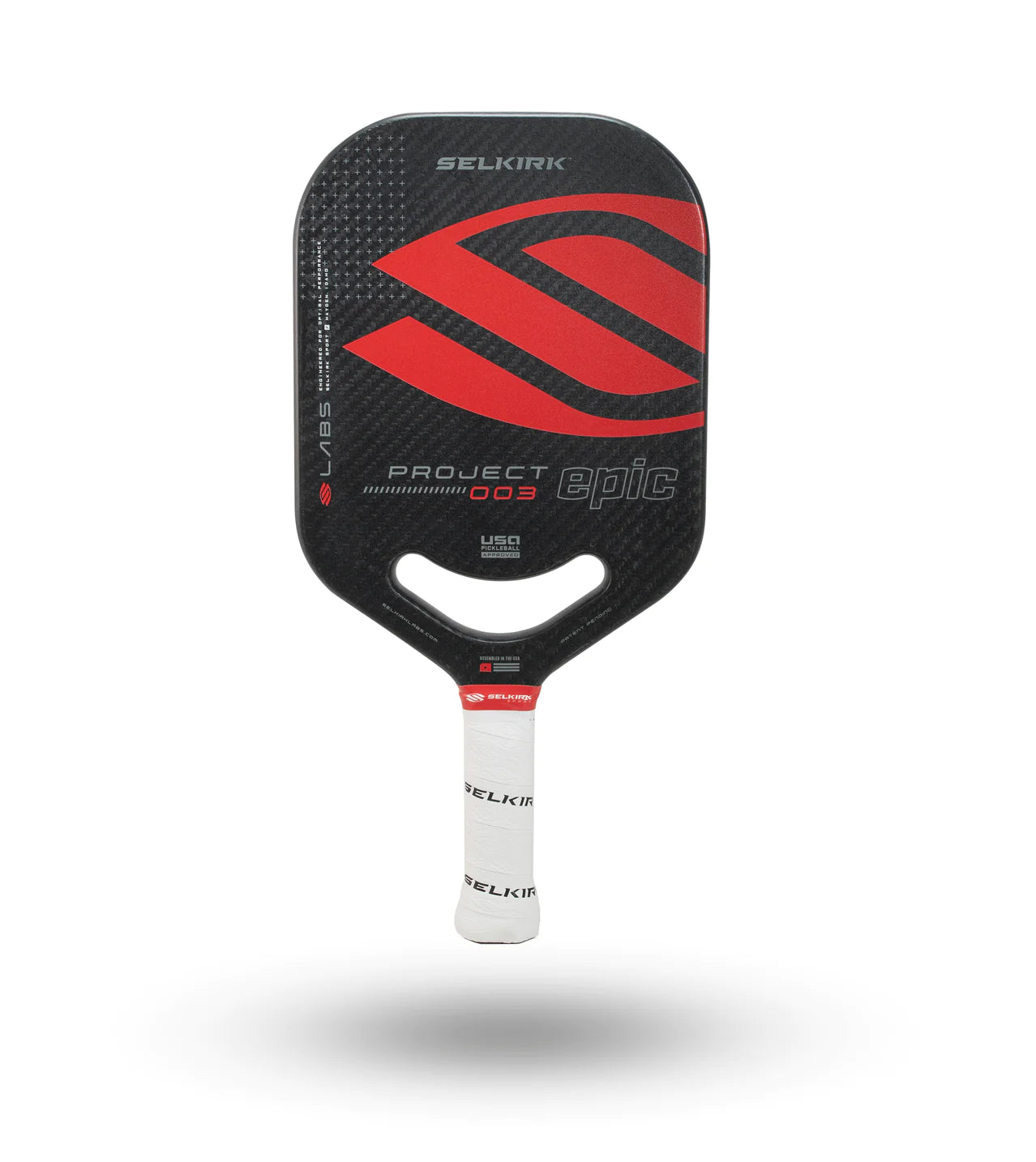 Selkirk Labs Project 003 Pickleball Paddle in Black and Red.