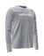 Men's Symmetrix Long Sleeve Tee in gray, made of Stretch-Wik fabric