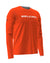 Men's Symmetrix Long Sleeve Tee in orange with 'Men's Symmetrix' text on the front