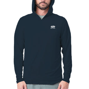 Men’s Campton UPF50 Hooded Long Sleeve - Charcoal Gray / Medium