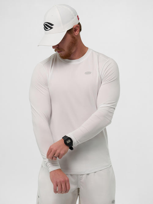 Men's Pro Line Athletic Long Sleeve Shirt - Chalk / XS