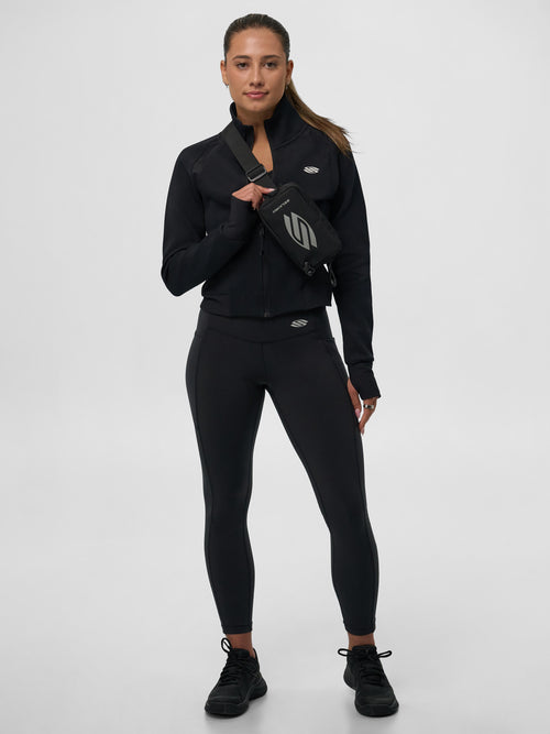 Women's Pro Line Full Zip-Up Cropped Jacket - Blackout / XS