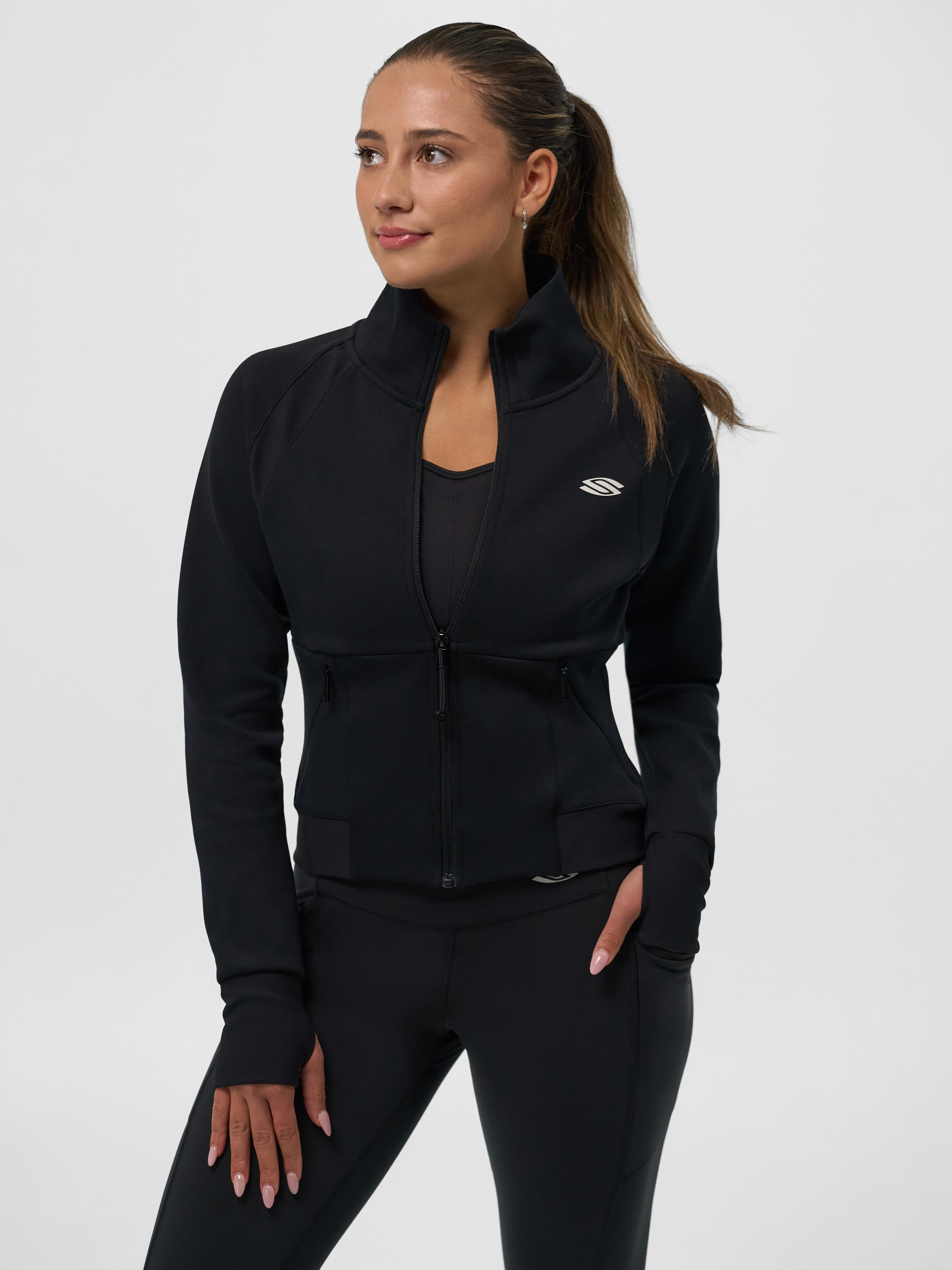 Women's Pro Line Full Zip-Up Cropped Jacket - Blackout / XS