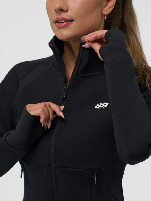 Women's Pro Line Full Zip-Up Cropped Jacket - Blackout / XS