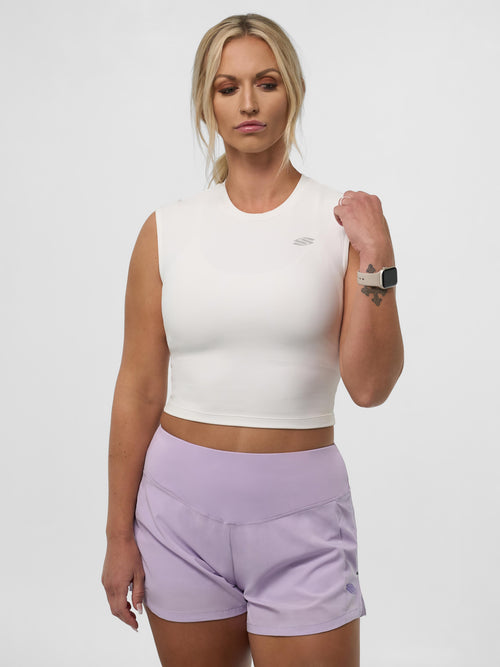 Women's Pro Line Cap Sleeve Fitted Tee - Chalk / XS