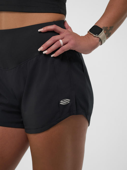 Women's Pro Line Woven Pickleball Shorts - Blackout / XS