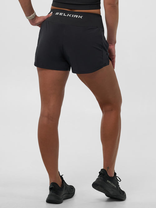 Women's Pro Line Woven Pickleball Shorts - Blackout / XS