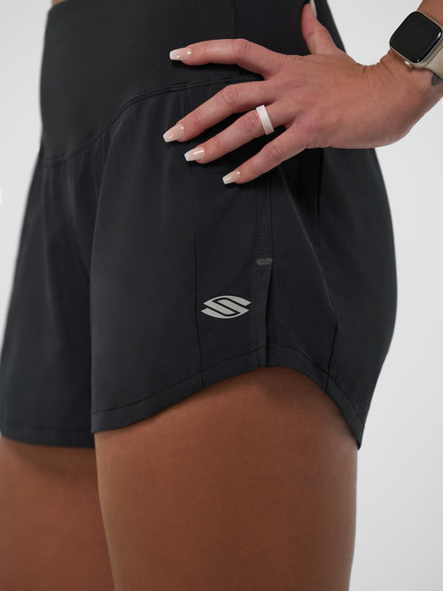 Women's Pro Line Woven Pickleball Shorts - Blackout / XS