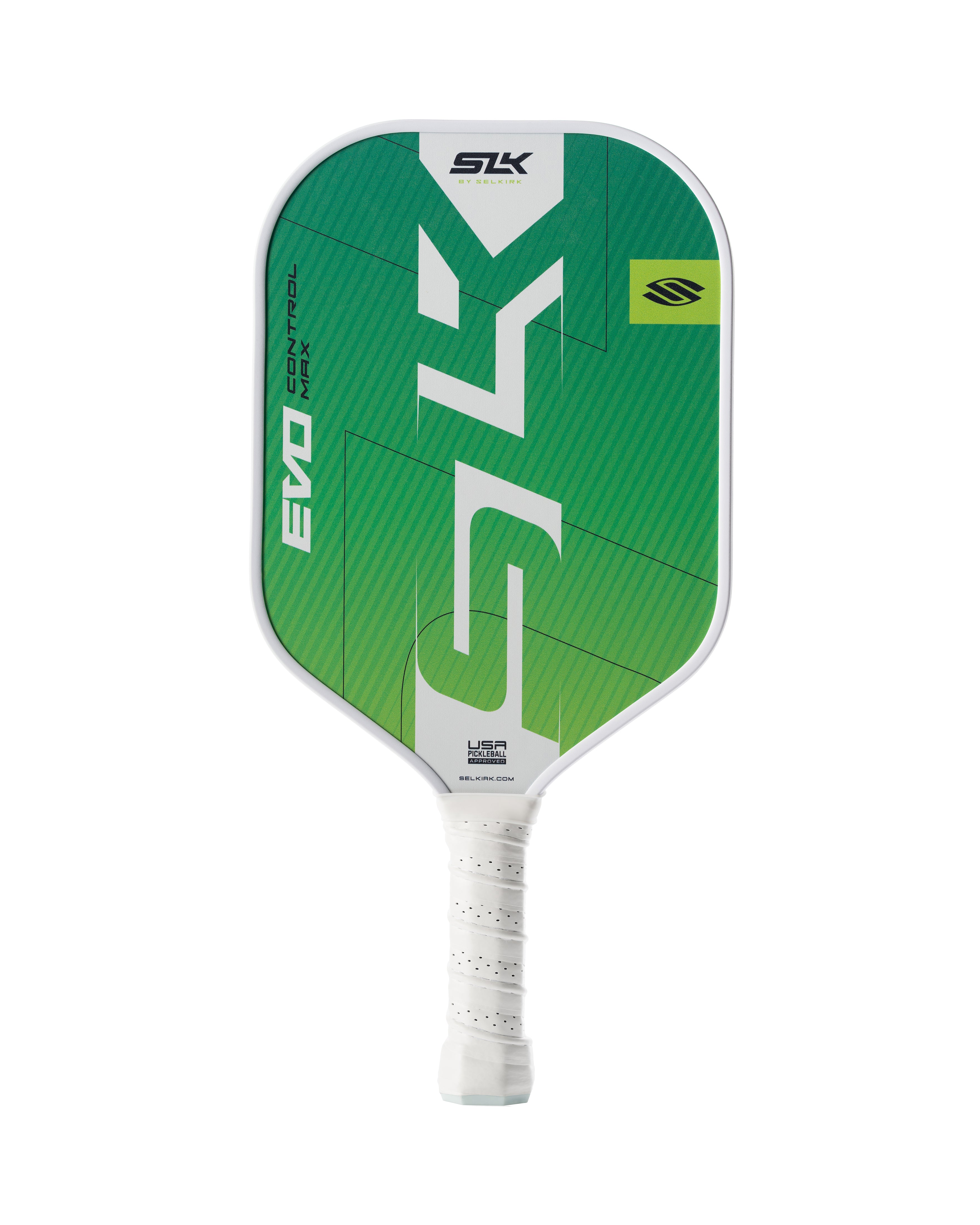 SLK Evo Max Pickleball Paddle by Selkirk Sport in green.