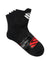 Black Selkirk Sport Pickleball Socks with red and white logo, 3-pack