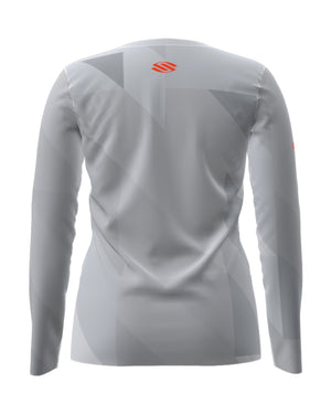 Selkirk Sport Women's Symmetrix Long Sleeve V-Neck Tee - Gray / XS