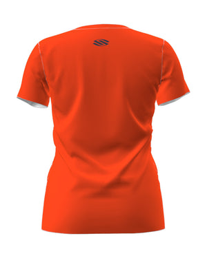 Women's Symmetrix Short Sleeve V-Neck Tee - Orange / XXL