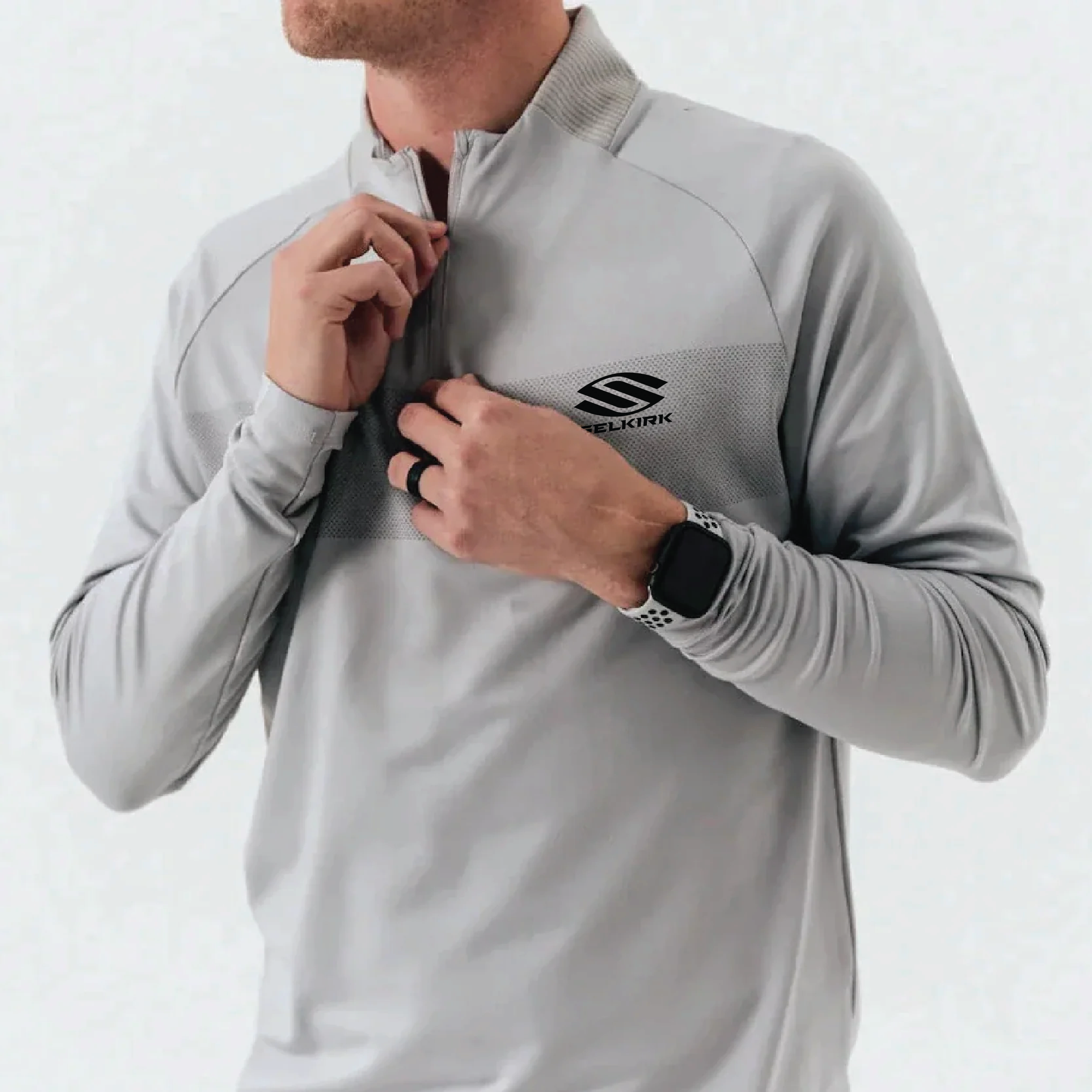 Gray Selkirk TruWear Men's Apex 2.0 Lifestyle Quarter Zip Pullover