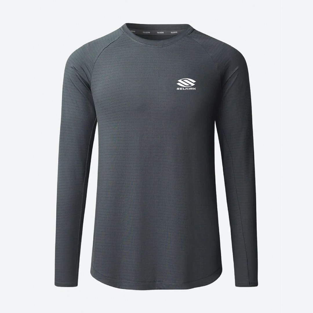 Charcoal Selkirk TruWear Men's Cardinal Long Sleeve Workout Shirt