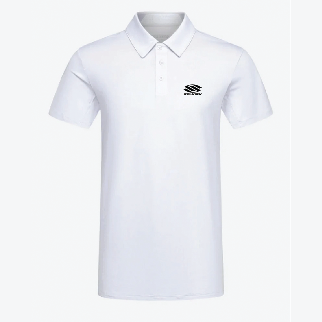 Light Gray Selkirk TruWear Men's Crest Lifestyle Performance Polo 2.0