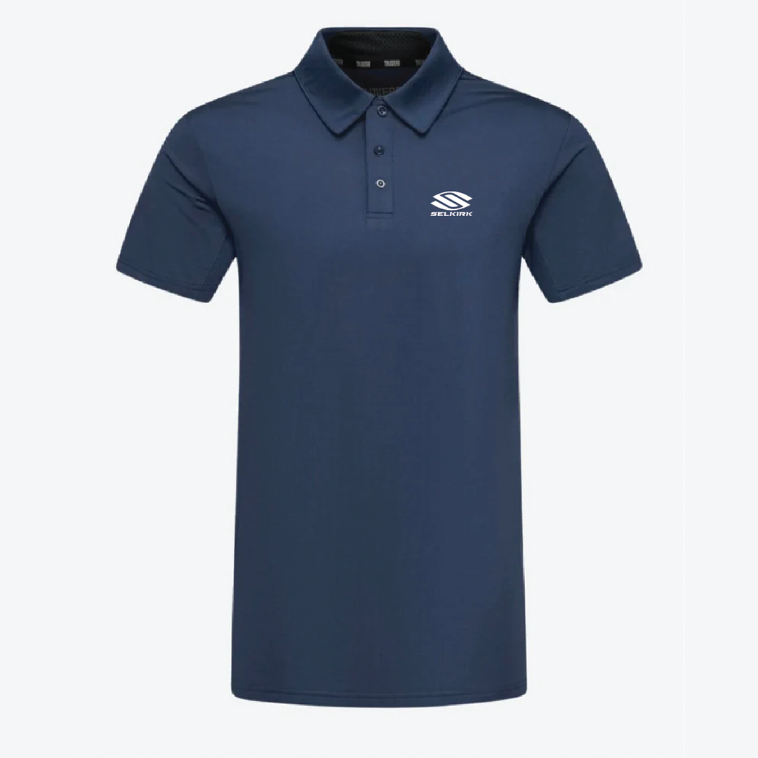 Navy Selkirk TruWear Men's Crest Lifestyle Performance Polo 2.0