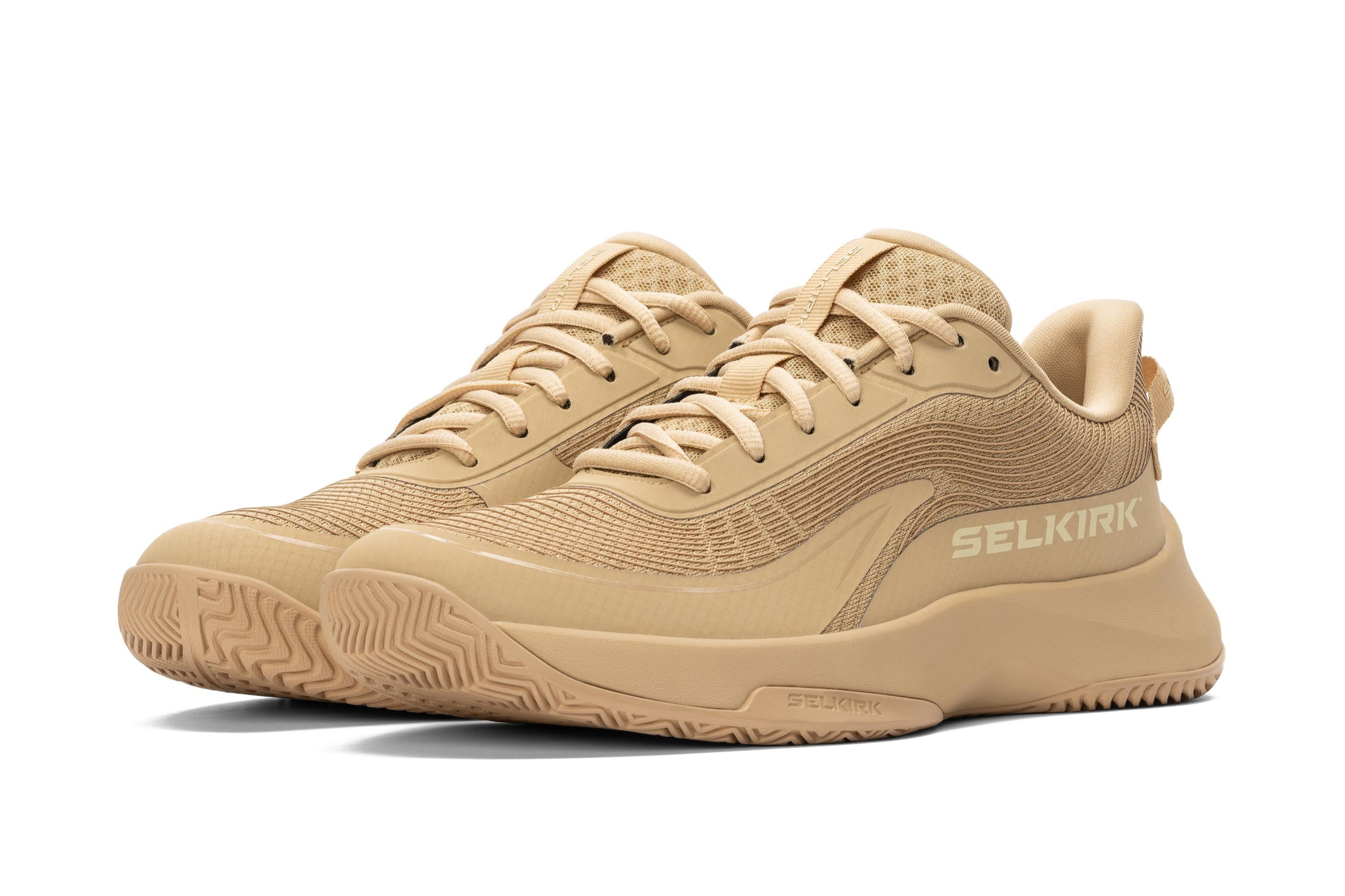 Selkirk Courtstrike Pro men's pickleball shoes in tan sand.