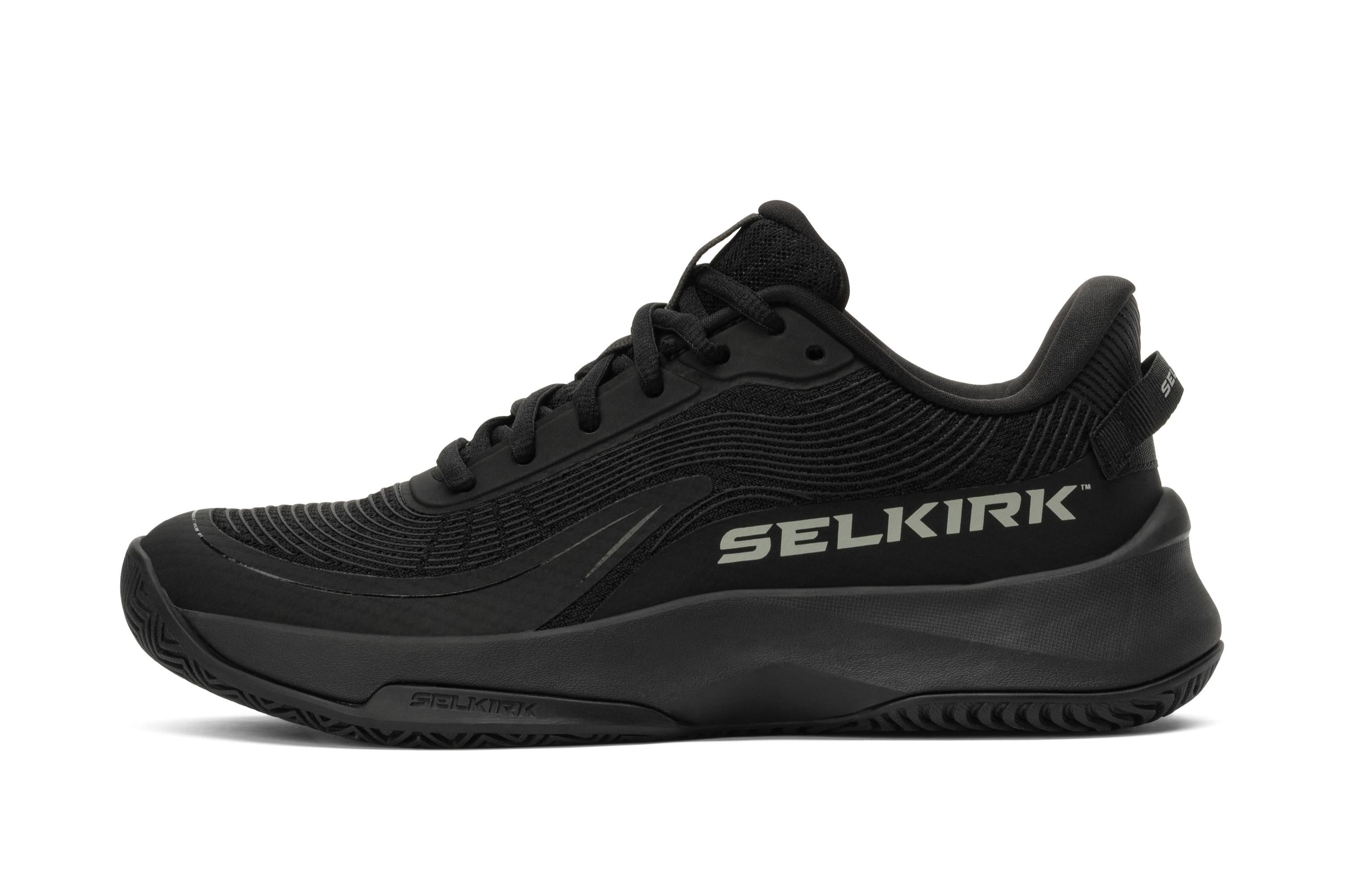 Selkirk Courtstrike Pro women's pickleball shoes in black.