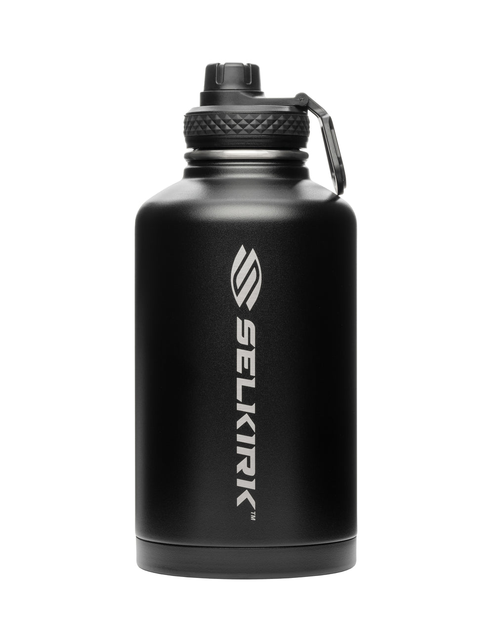 40oz Selkirk Sport Premium Pickleball Water Bottle in Black with logo