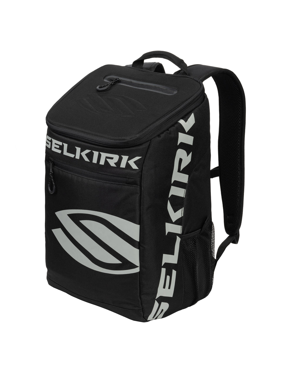 Black Selkirk Sport Core Line Team Bag with logo and zipper compartment.