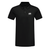 Black Selkirk pickleball TruWear Men's Polo Shirt with logo, made from breathable fabric.