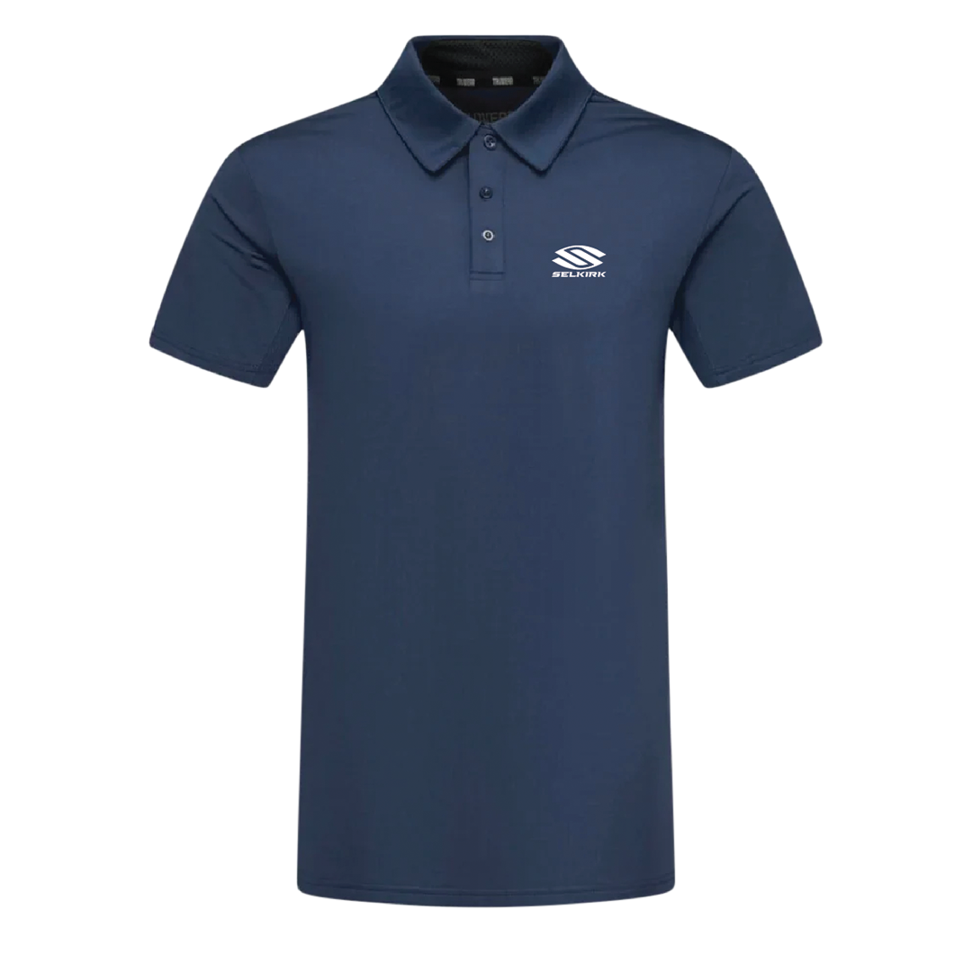 Navy Selkirk TruWear Men's Crest Lifestyle Performance Polo 2.0