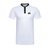 White Selkirk TruWear Men's Pinnacle Lifestyle Blade Polo 2.0 with black collar