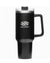 Black Selkirk Sport 40oz. Premium Tumbler with a clear lid and handle