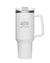 Selkirk Sport 40oz. Premium Tumbler in white with a secure lid and straw