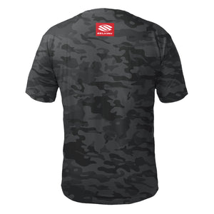 Selkirk Men's Red Label Short Sleeve Crew - Camo - Stretch-Wik Technology - Black / Medium