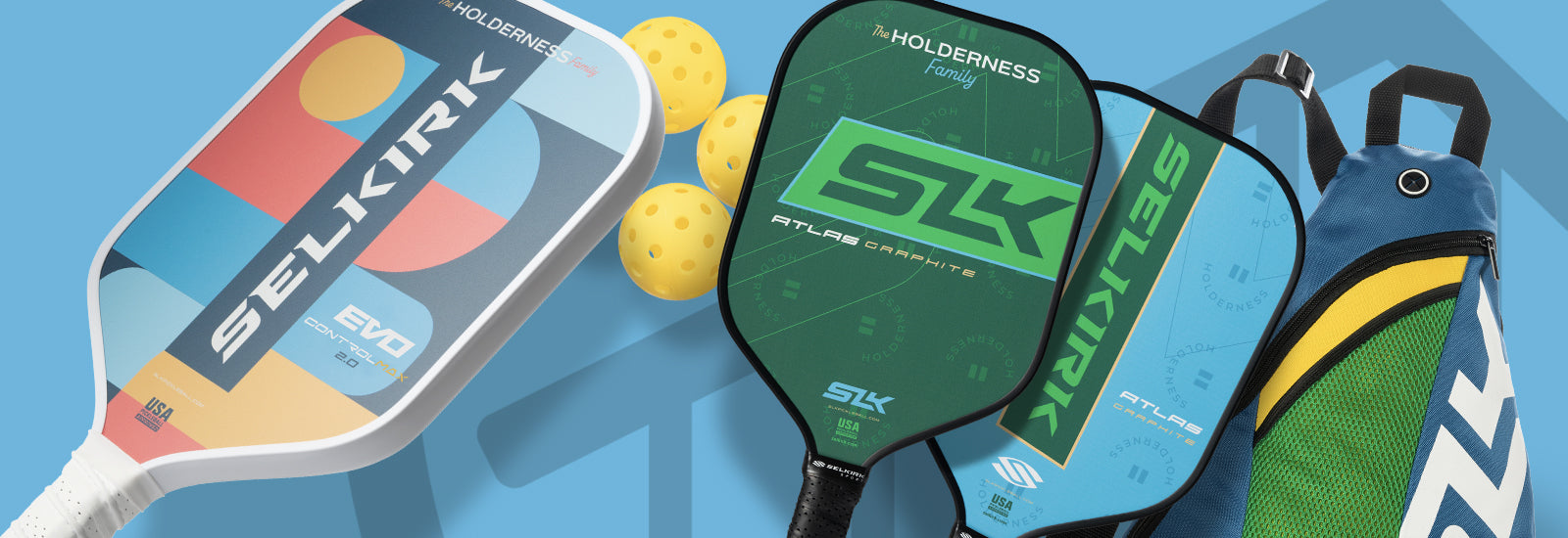 Selkirk x Holderness Family pickleball paddles.