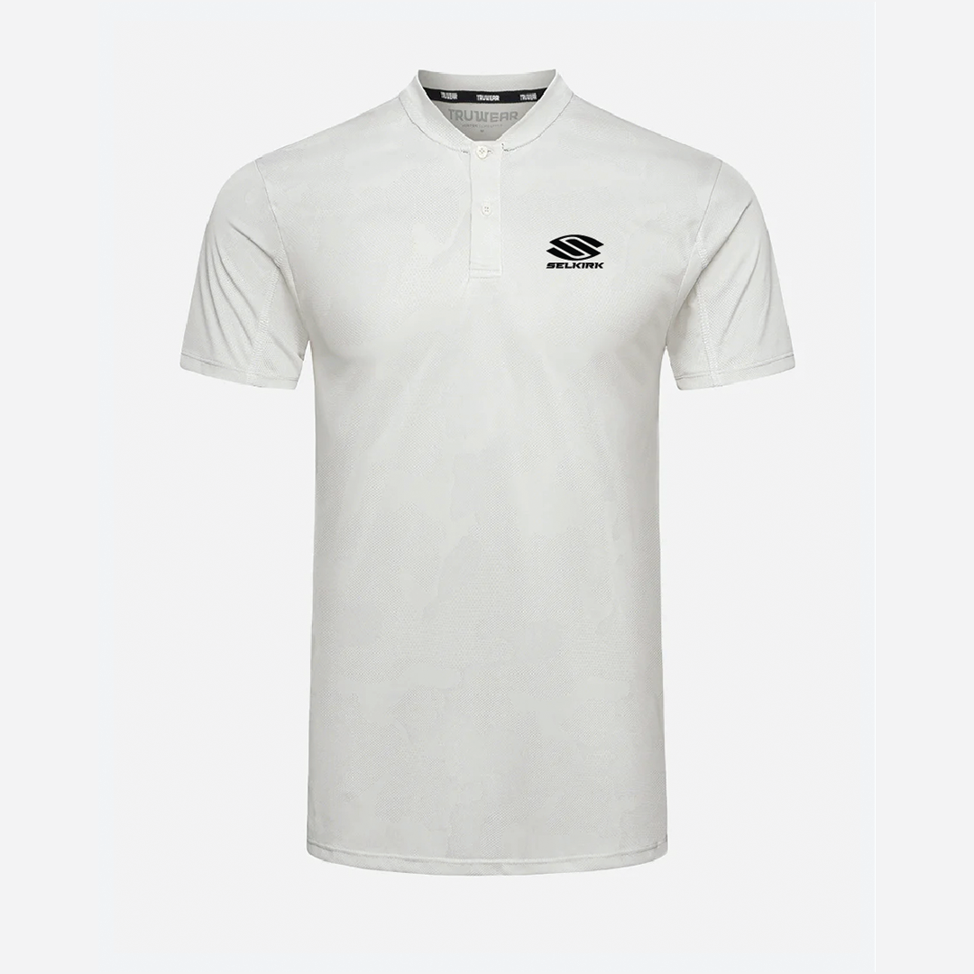 White Selkirk TruWear Men's Vortex Lifestyle Collared Polo