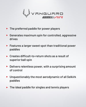 Selkirk VANGUARD Power Air - Invikta - Pickleball Paddle - 