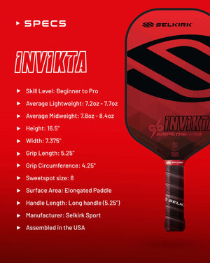 Selkirk AMPED - Invikta - Pickleball Paddle - Lightweight / Sapphire Blue / None