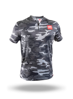 Selkirk Red Label Men's Velocity Polo - Camo - Stretch-Wik Technology - Black / Small