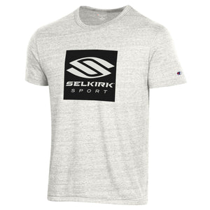 Selkirk Men's Box Logo Short Sleeve Crew - Champion Tri Blend - Black / XXL