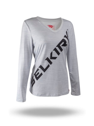 Selkirk Women's Big Logo 2022 Long Sleeve Crew Stretch-Wik - Black / XS